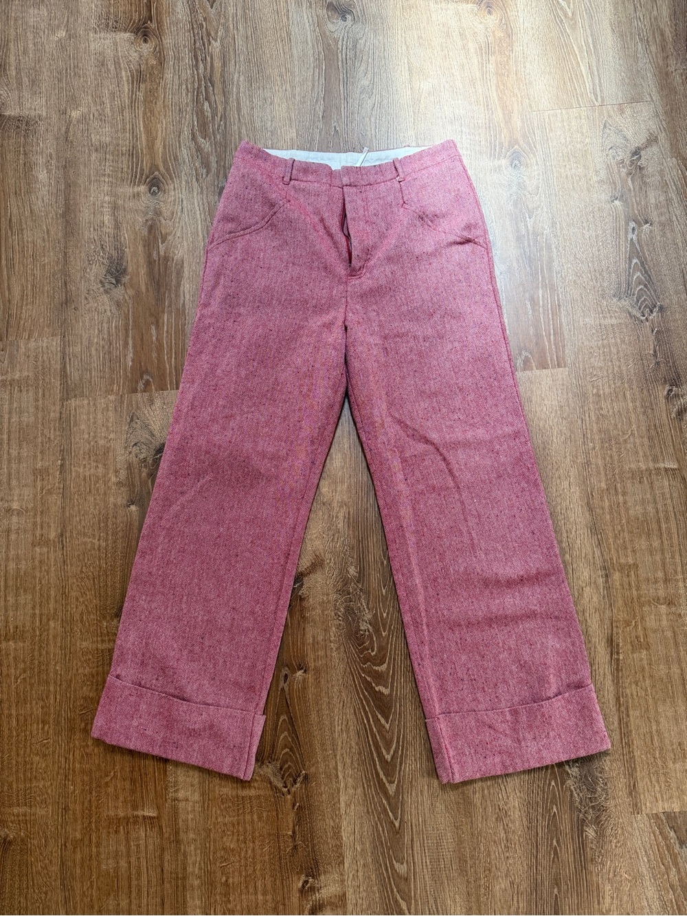 Free people Men's Pink Wool-Blend Trousers - Picture 1 of 4
